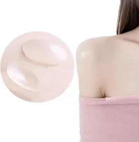 3 Pairs Large Shoulder Pads for Womens Clothing, Reusable Soft Silicone Shoulder Pads, Anti Slip Shoulder Pads for Women Clothing Dress (3 Pairs Transparent)