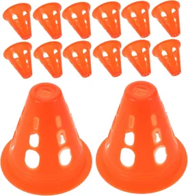 30pcs Colored Training Marker Cones for Roller Skating Sports Drills Outdoor Activities Windproof Multi-Functional Obstacles Stable Flat Base for Skating Practice
