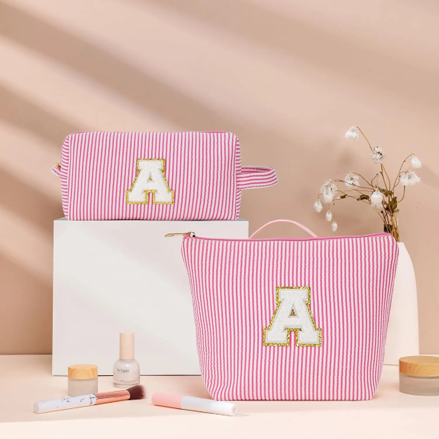 6-12 Year Old Girl Birthday Gifts - Travel Makeup Bags for Brushes, Sponges, Lipsticks, Blush, Finishing Power, Eyelash Curler... Teen Girl Gifts Trendy Stuff Birthday Travel Gifts for Girls
