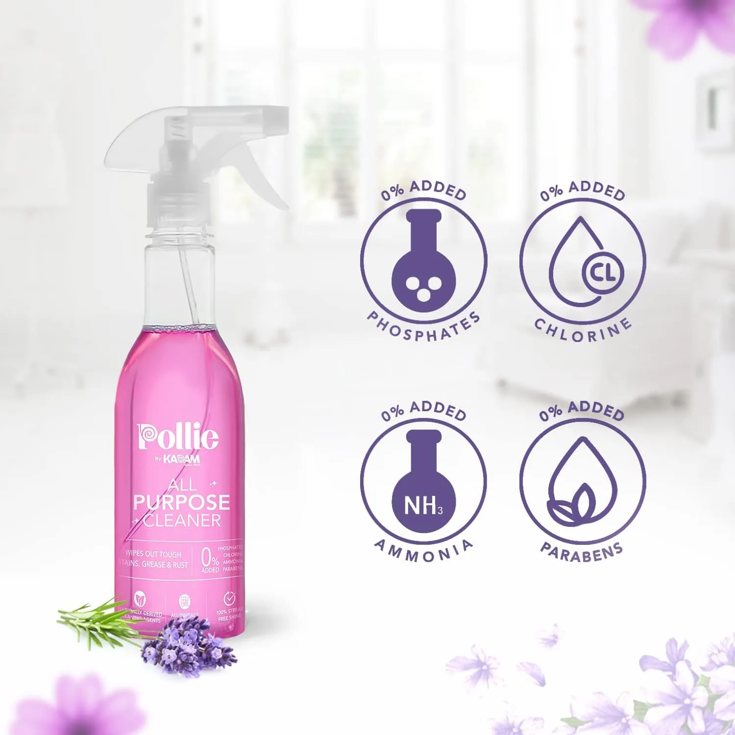 6413 All Purpose Cleaner | Kills 99.9% germs | Cleans Tough Stains, Grease and Rust on Gas Stove, Chimney, Kitchen Sinks, Walls, Rusty Surfaces ( 400gm )