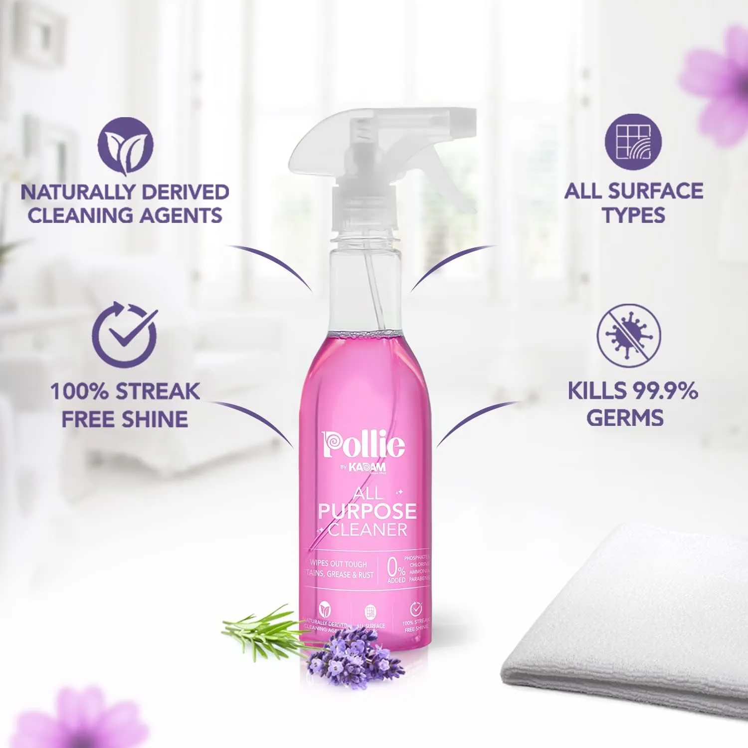 6413 All Purpose Cleaner | Kills 99.9% germs | Cleans Tough Stains, Grease and Rust on Gas Stove, Chimney, Kitchen Sinks, Walls, Rusty Surfaces ( 400gm )