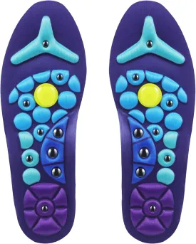 Acupressure Insoles Orthopedic Massage Insoles with Magnetic Technology Shock Absorption Arch Support Helps Blood Circulation and Relieve Fatigue S(Men 4-7/women 5-8)