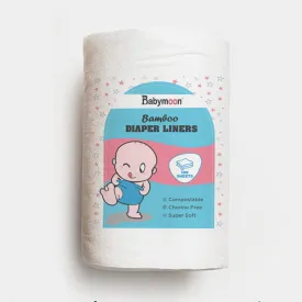 Babymoon Disposable Flushable Diaper Liners | Biodegradable Bamboo Nappy Diaper Liners