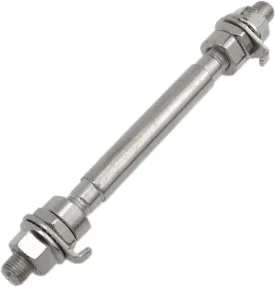 Bike Axle 140mm Bicycle Multiple Speed Front Hub Axle 3/8" Silver 26TPI Wheel Cone Lock Nut Washer Kit 1PCS