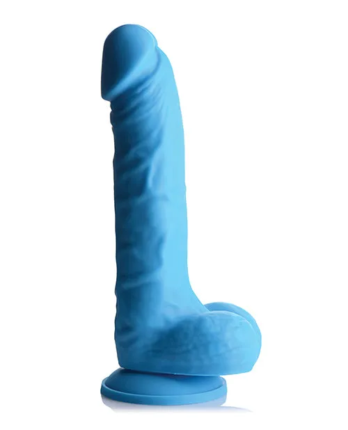 Curve Novelties Lollicock 7" Silicone Dildo with Balls - Berry