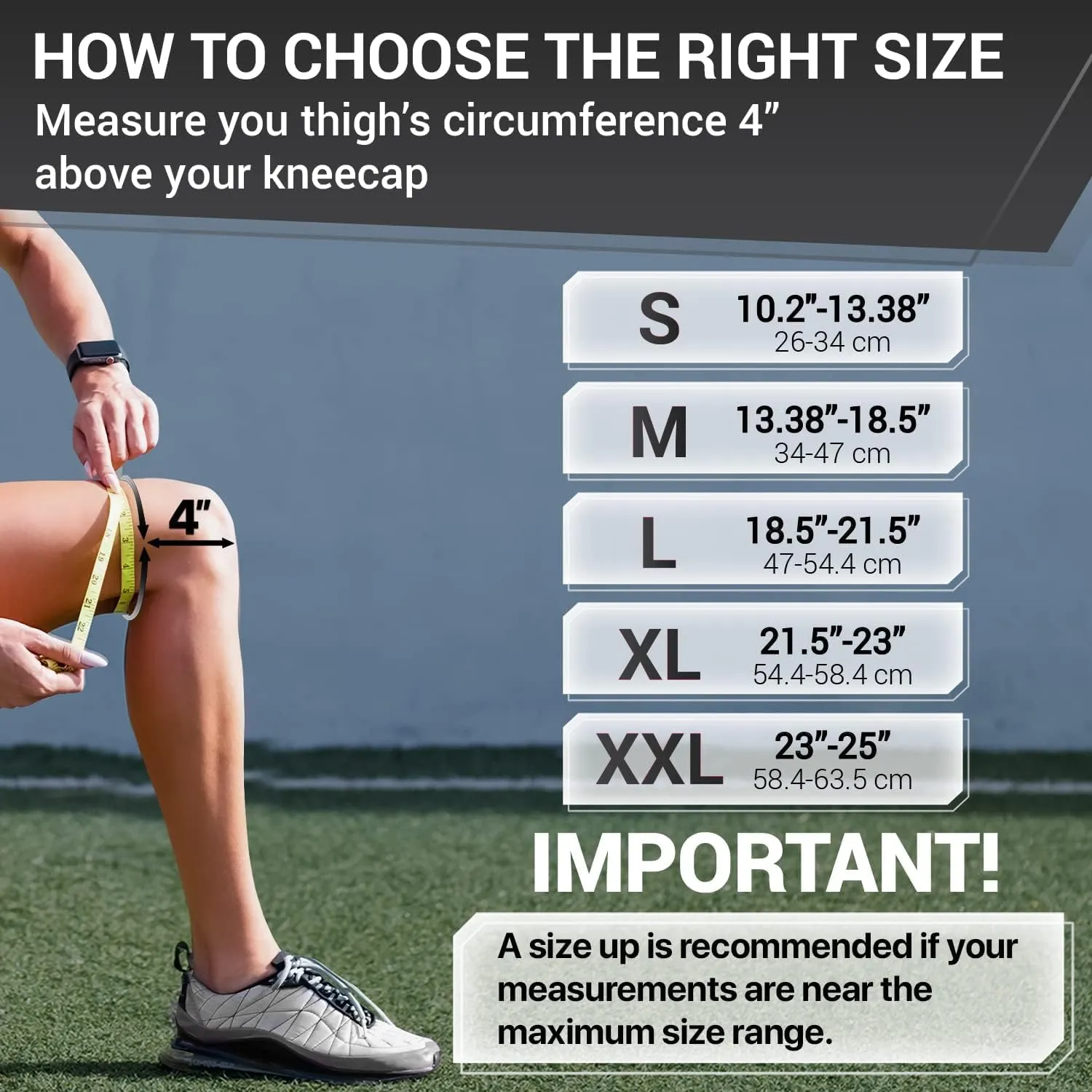 DR. BRACE ELITE Knee Brace with Side Stabilizers & Patella Gel Pads for Maximum Knee Pain Support and fast recovery for men and women-Please Check How To Size Video (Mercury, Large)