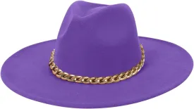 Fashionable Fedora Fedoras Men Wide for Women Dress Hat Women's and Hats Baseball Caps Championship Hat Purple