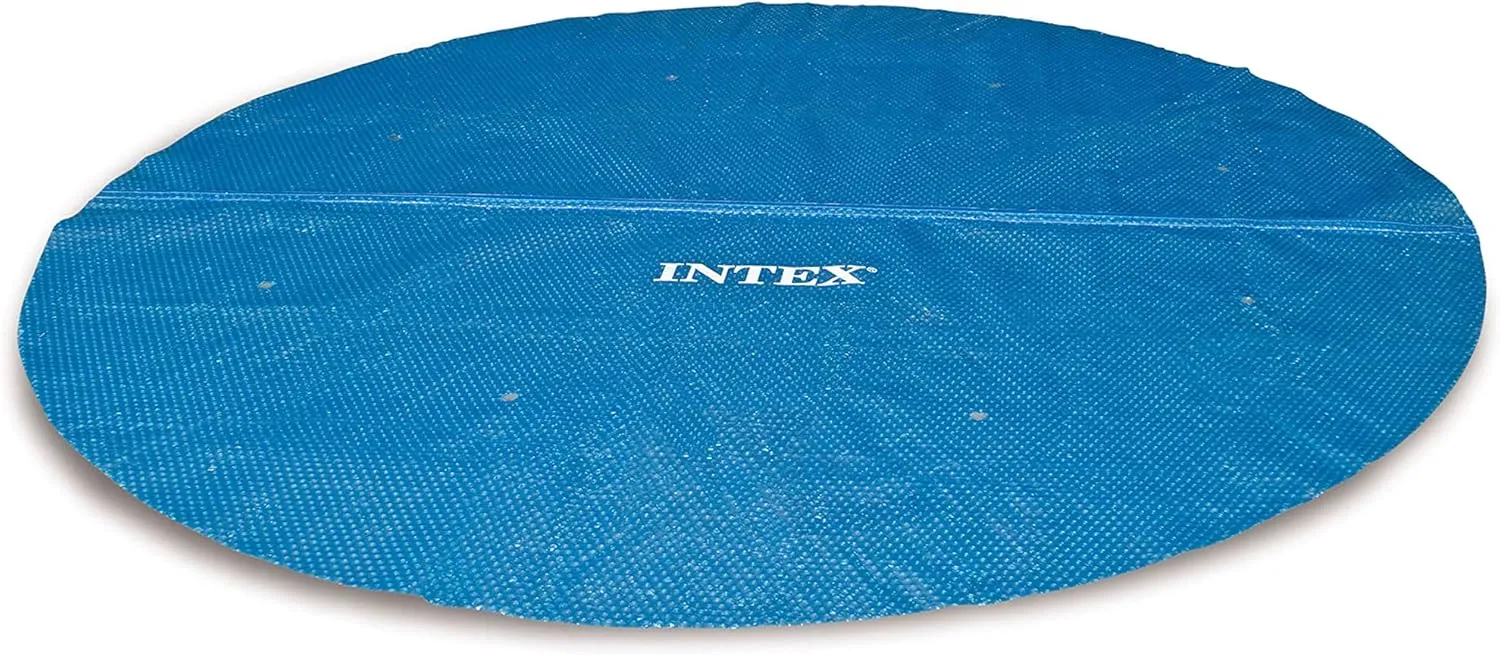 INTEX 28014E Solar Pool Cover: for 16ft Round Easy Set and Metal Frame Pools  Insulates Pool Water  Reduces Water Evaporation  Keeps Debris Out  Reduces Chemical Consumption