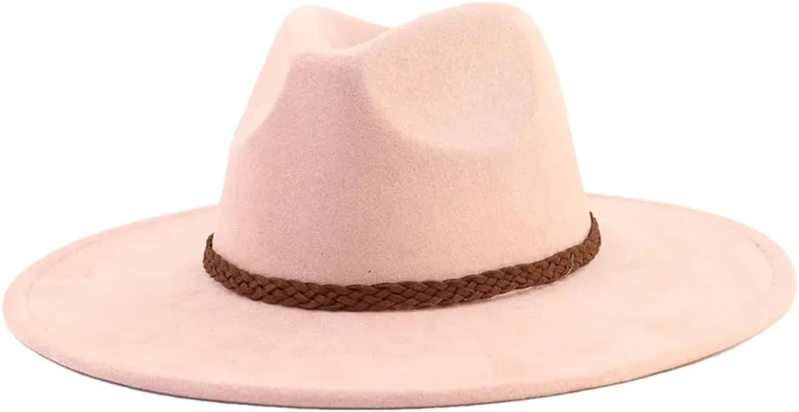 Men and Women Winter Fedora Hat Big Eave Jazz Top Surface Hat Latest Red Jazz Hat