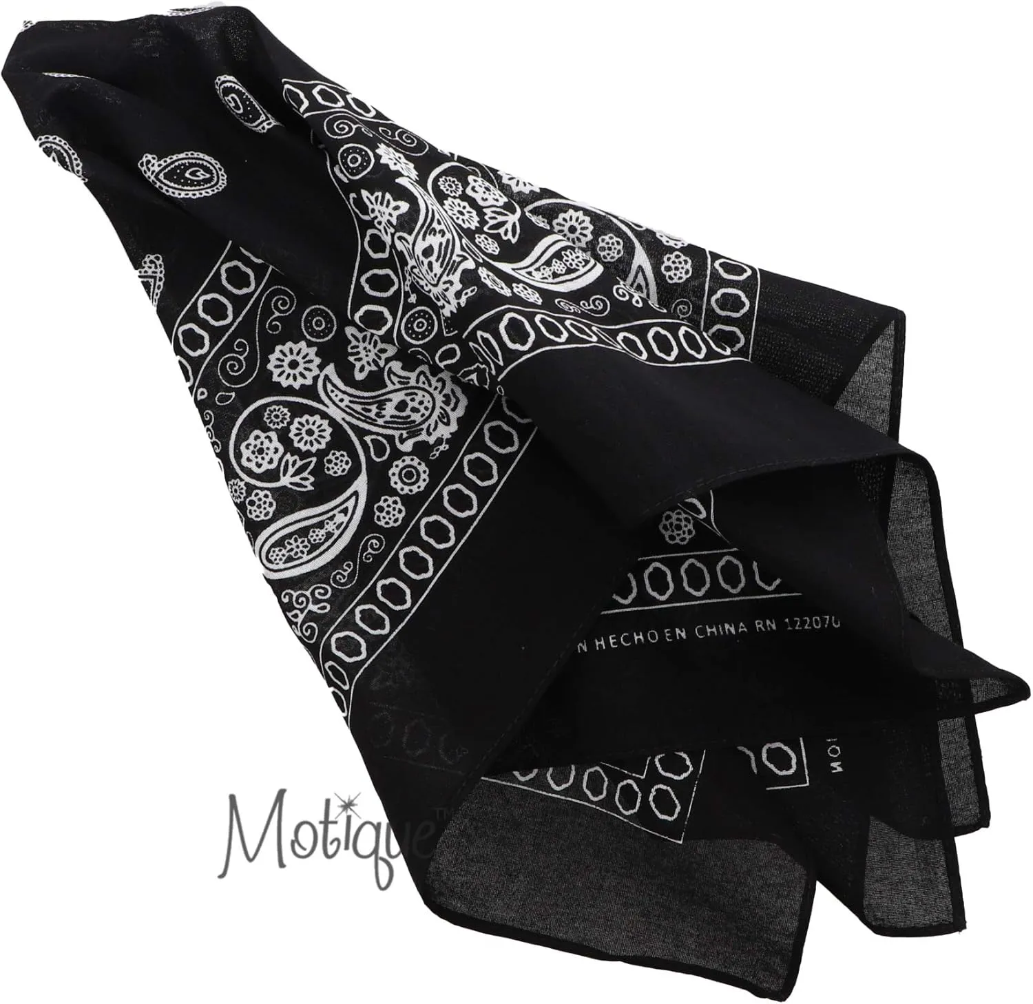 Motique Accessories 22 Inch Cotton Paisley Bandana