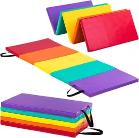 New Bounce Tumbling Mat for Kids - Gymnastics Mat - Folding Exercise Tumble Mat for Home Gyms