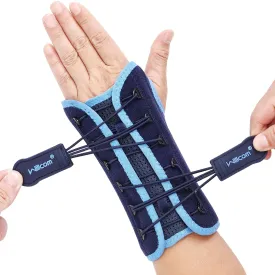 Quick Wrap Wrist Brace for Carpal Tunnel Syndrome, Night Sleep Support, Hand Splint for Arthritis Pain, Sprain, Sports Injuries (Right-Large,>8.5 inch)