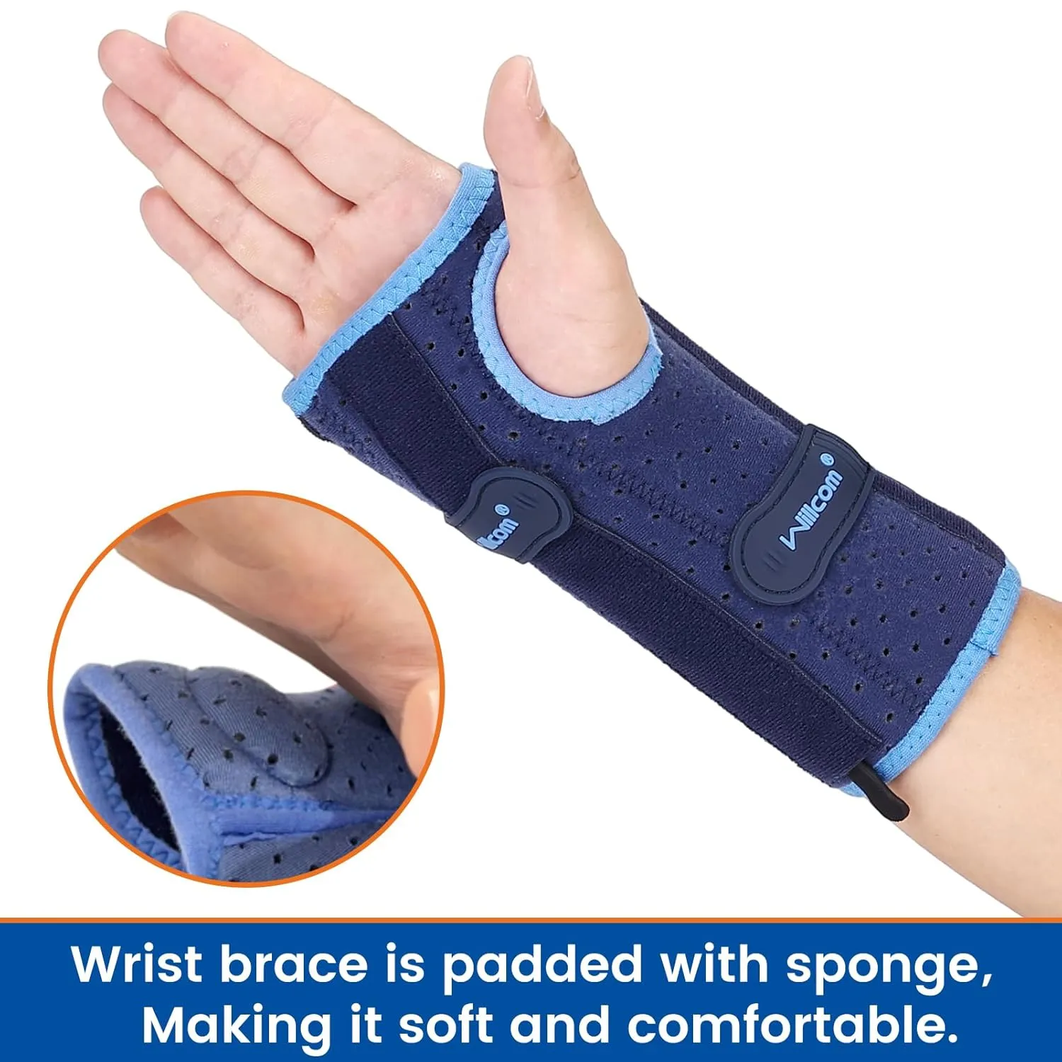 Quick Wrap Wrist Brace for Carpal Tunnel Syndrome, Night Sleep Support, Hand Splint for Arthritis Pain, Sprain, Sports Injuries (Right-Large,>8.5 inch)