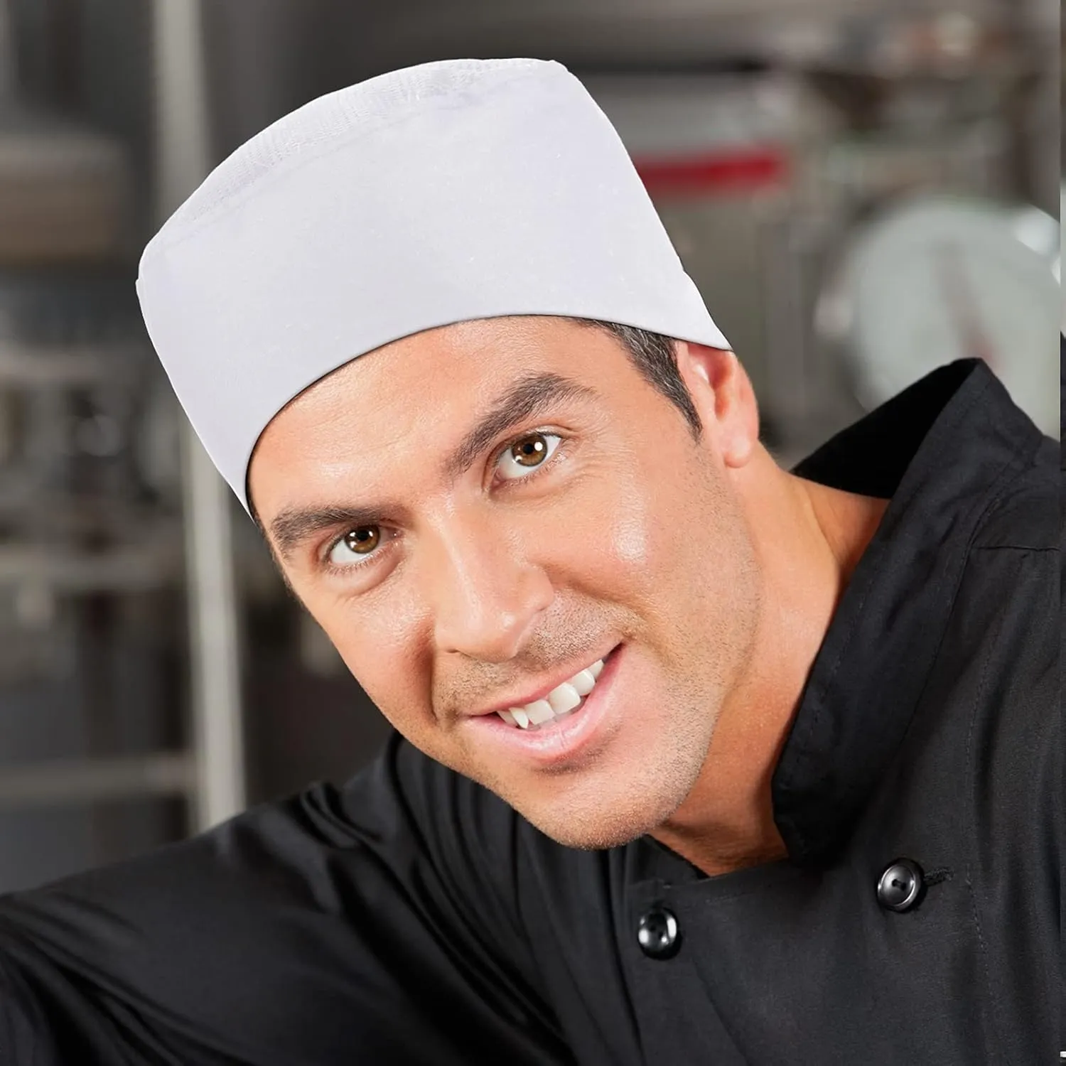 Sintege Unisex Chef Hats for Men Women Adult Adjustable Chef Beanie Caps with Breathable Mesh Top for Kitchen Cooking