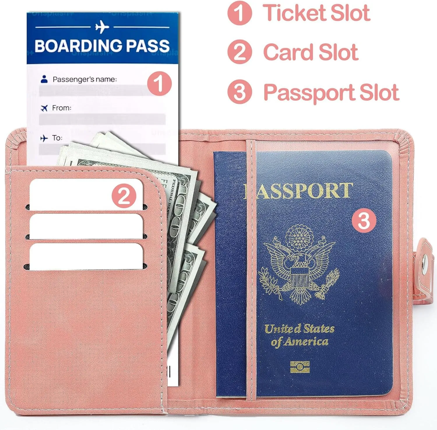 Sizobi Leather Passport Holder Covers Case, Passport Holder for Travel Women, International Travel Must Haves Travel Accessories for Women Men, Cruise Ship Essentials, Passport Book Travel Gifts