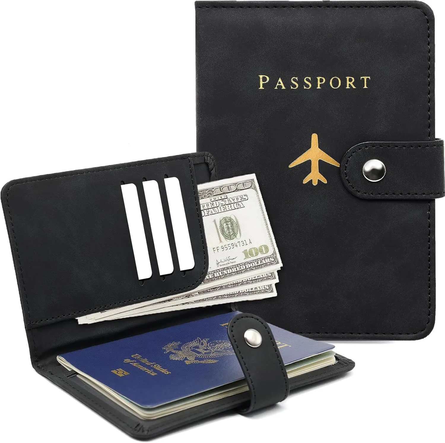 Sizobi Leather Passport Holder Covers Case, Passport Holder for Travel Women, International Travel Must Haves Travel Accessories for Women Men, Cruise Ship Essentials, Passport Book Travel Gifts