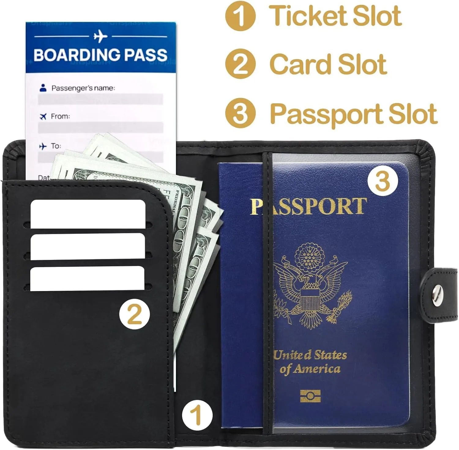 Sizobi Leather Passport Holder Covers Case, Passport Holder for Travel Women, International Travel Must Haves Travel Accessories for Women Men, Cruise Ship Essentials, Passport Book Travel Gifts