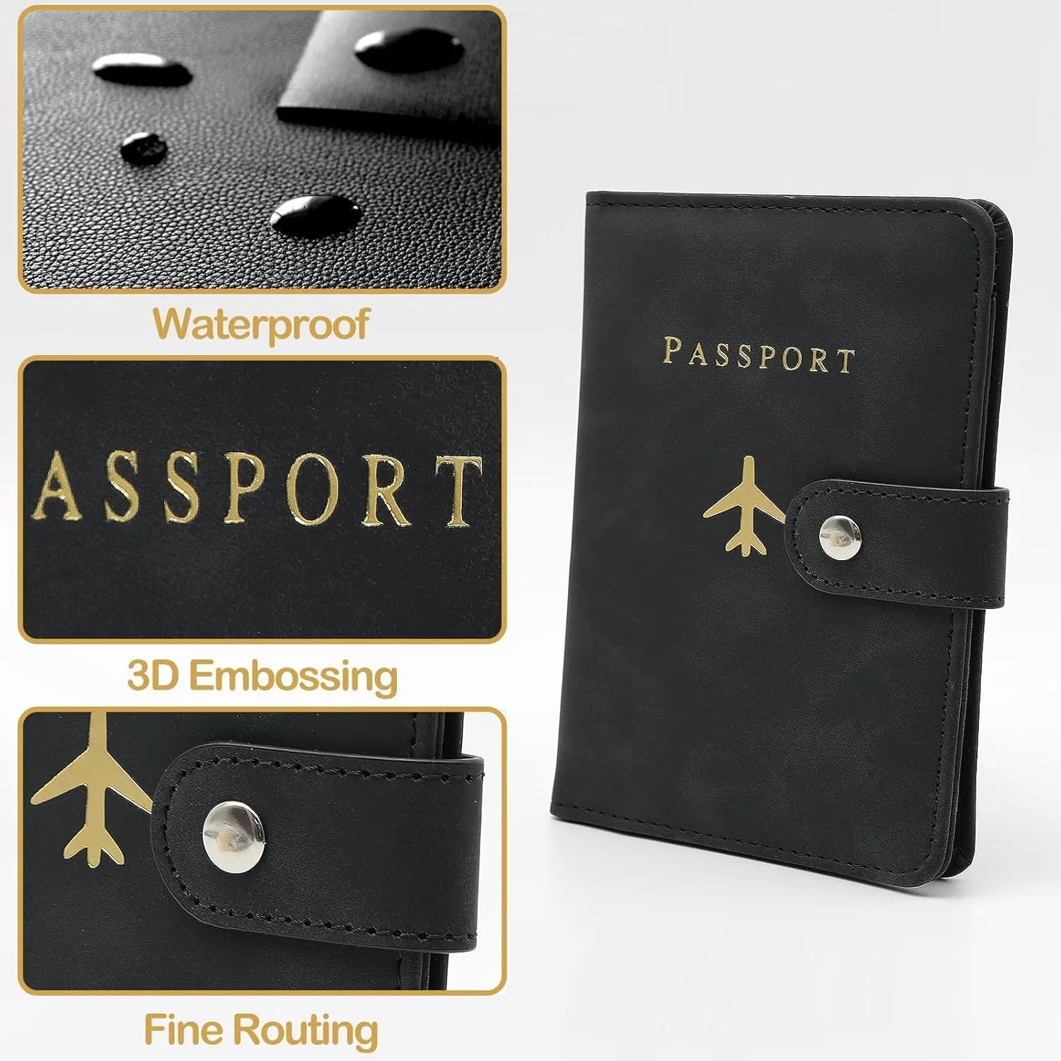 Sizobi Leather Passport Holder Covers Case, Passport Holder for Travel Women, International Travel Must Haves Travel Accessories for Women Men, Cruise Ship Essentials, Passport Book Travel Gifts