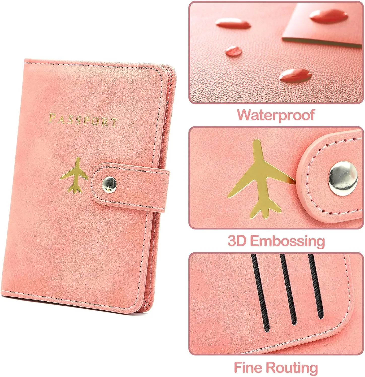 Sizobi Leather Passport Holder Covers Case, Passport Holder for Travel Women, International Travel Must Haves Travel Accessories for Women Men, Cruise Ship Essentials, Passport Book Travel Gifts