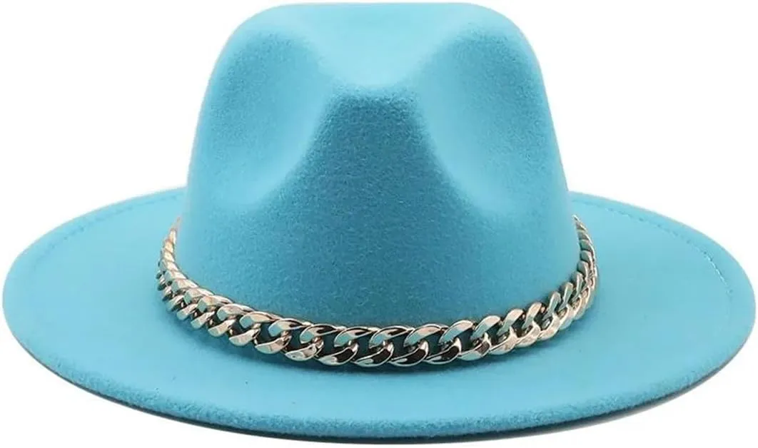 Unisex British Fedora Hats Jazz Hat European Us Wide Brim Fashion Vintage Party Church Hat