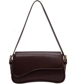 Women Saddle Shoulder Bag Y2K Trendy Vegan Leather Purse Retro Hobo Handbags Zipper Clutch with 2 Removable Strap