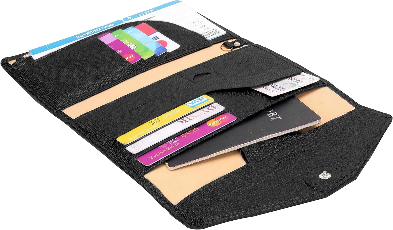 ZOPPEN Mulit-purpose Rfid Blocking Passport Holder Travel Wallet (Ver.4) Passport and Vaccine Card Holder ComboTri-fold Document Organizer Travel Essentials